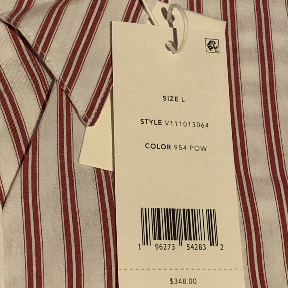 VINCE
Till Stripe Cropped Button Down Tops
 large & Medium - Picture 6 of 9